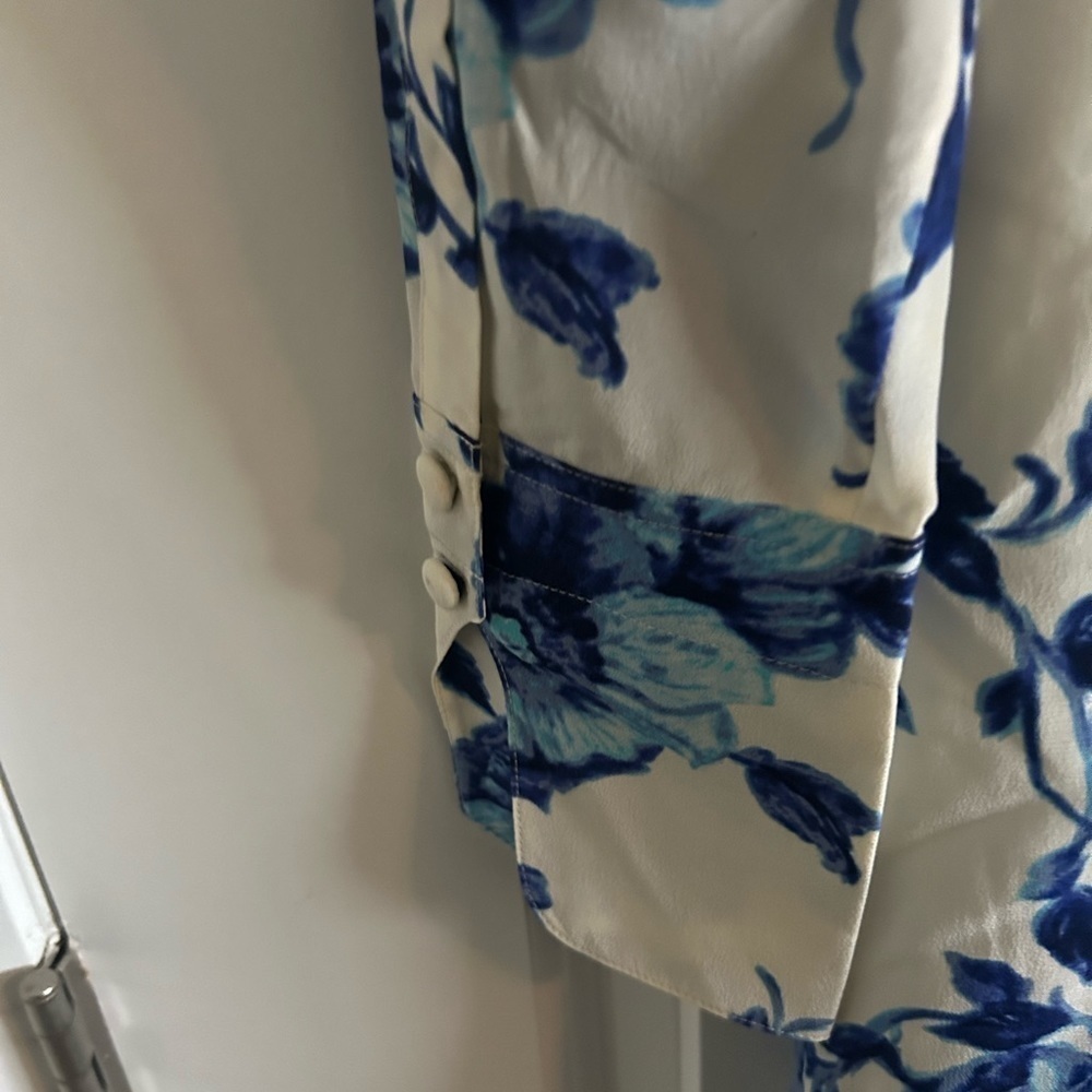 Tory Burch Giovanna Long Sleeve Floral Silk Dress - Picture 8 of 11